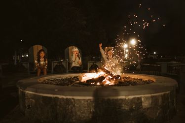 Kids Around The S'mores Fire Pit